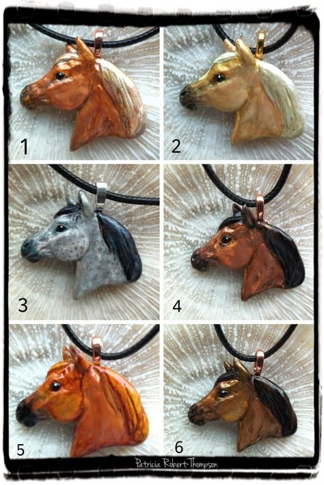 Small Horsehead pendants collage | Polymer clay, handmade an… | Flickr Clay Horse Tutorial, Horse Polymer Clay, Polymer Clay Horse, Clay Pin Ideas, Clay Horse, Ceramic Pottery Ideas, Wood Carving Projects, Pony Ideas, Apoxie Sculpt