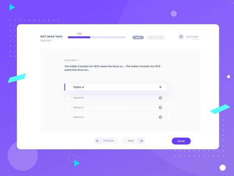 Online Exam App UI/UX by Sanket Pal for indianpix on Dribbble Online Exam, Login Design, Ux Kits, Ui Website, Quiz Design, Mobile App Design Inspiration, Intuitive Design, Ui Design Website, Web Ui Design