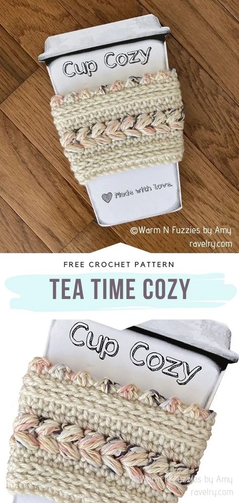 Coffee Sleeve Pattern, Happy International Coffee Day, Mug Cozies, Coffee Cozy Pattern, Cup Cozy Crochet Pattern, Diy Crochet Gifts, International Coffee Day, Cup Cozy Pattern, Crochet Mug