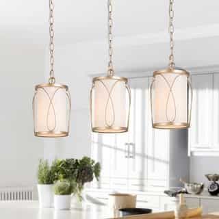 Bed Bath & Beyond | The Best Deals Online: Furniture, Bedding, Rugs, Kitchen Essentials & More Gold Kitchen Pendant Lights, Metal Drum Pendant Light, Gold Pendant Light Kitchen, Bar Makeover, Orb Chandelier, Cage Chandelier, Drum Pendant Lighting, Gold Pendant Lighting, Cage Pendant Light