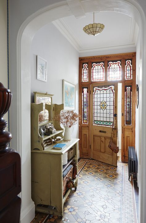 Victorian Hallway Tiles, Victorian Home Renovation, Victorian Hallway, Period Living, Tiled Hallway, Victorian Home Decor, Victorian Interiors, Hallway Designs, Hallway Design