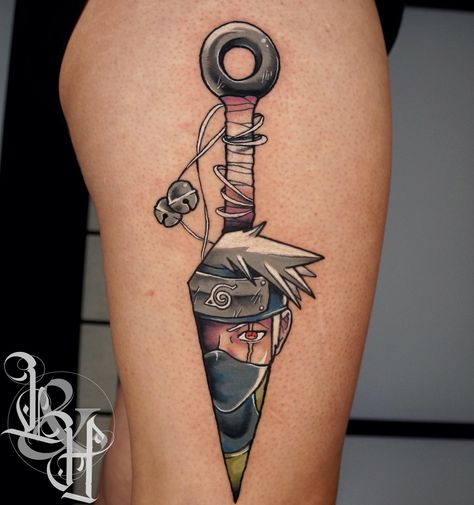 Kakashi Tattoo, Tato Naruto, Jing Y Jang, Nerd Tattoo, One Piece Tattoos, Forarm Tattoos, Naruto Tattoo, Gaming Tattoo, Tatuaje A Color