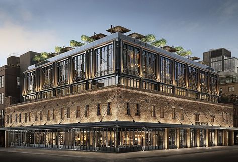 Restauration Hardware, Educational Architecture, Meatpacking District, Architectural Rendering, Kampot, Urban Industrial, Rooftop Restaurant, Lower Manhattan, Nova York