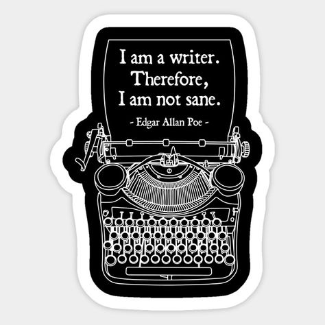 English Major Stickers, Journalism Stickers, Quotes With Author, Writer Pfp, Novelist Aesthetic, English Major Aesthetic, Literature Stickers, Writer Stickers, Typewriter Sticker