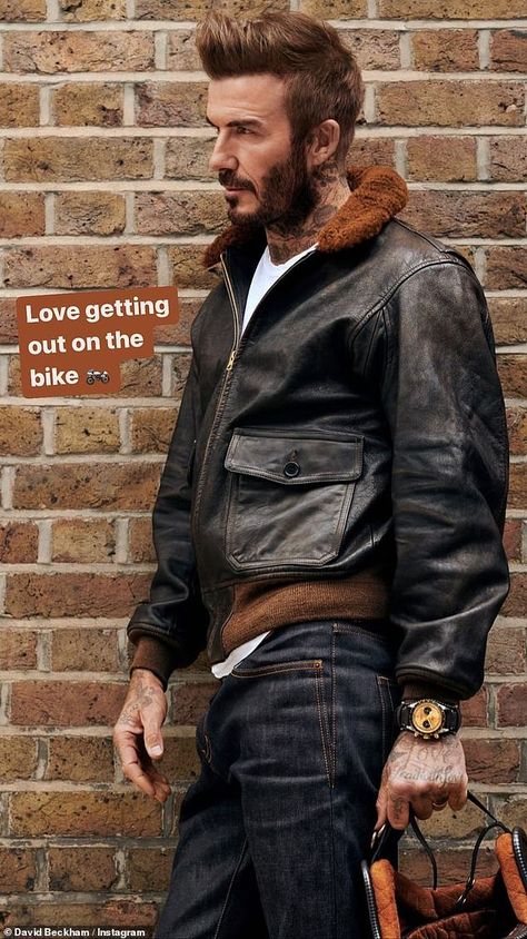 David Beckham Outfit, Celebrity Style Men, David Beckham Style, Women Leather Jacket, Leather Jacket Outfit Men, Dressing Tips, Stylish Leather Jacket, Leather Jacket Men Style, Collection Ideas