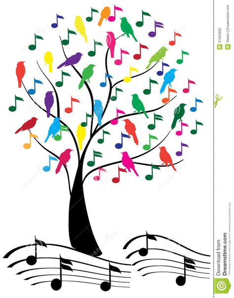 Illustration about Illustration of a tree with musical notes. Illustration of background, abstract, color - 21204025 Musical Notes Art, Music Notes Drawing, Music Tree, Music Classroom Decor, Music Notes Tattoo, Music Notes Art, Sheet Music Art, Music Room Decor, Music Crafts