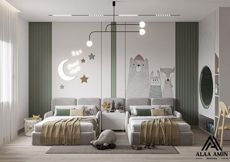 Modern Children's Room :: Behance Children’s Room Interior Design, Modern Children Bedroom, Boys Shared Room, Bedroom For Two, Modern Childrens Room, Modern Kids Room Design, Creative Kids Rooms, Whimsical Bedroom, Modern Kids Room