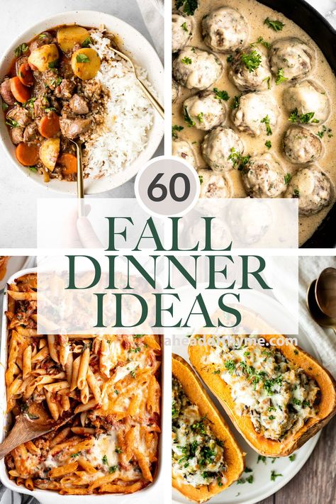 Easy Fall Dinner Ideas, Easy Fall Dinner, Fall Dinner Ideas, Easy Fall Dinners, Autumn Recipes Vegetarian, Fall Cooking, Fall Dinner Recipes, Fall Dinner, Easy Fall