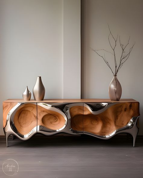 Experience the art of fine living with a sideboard that's as functional as it is beautiful #LuxuryInteriors #HomeStyle Contemporary Living Room Chairs, Glamorous Interiors, Designer Chairs, Console Table Decorating, Contemporary Chairs, Dream Living, Types Of Furniture, Traditional Furniture, Art Deco Furniture