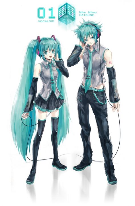 Miku and Mikuo Miku And Mikuo, Miku Chan, Miku Cosplay, Kagerou Project, Miku Hatsune, Yandere Simulator, Male And Female, Say Goodbye, Hatsune Miku