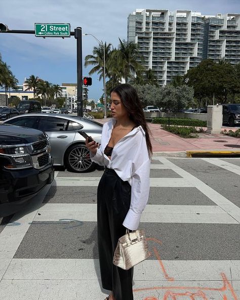 Gergana Ivanova on Instagram: "Out and about in Miami 🫶🏼✨ Gergana in our Amber shirt ☁️ p.s. you’ll be able to shop limited edition variations of the Amber shirt at our pop-up shop on March 18th - more details on our feed!" Gergana Ivanova, Sequin Dresses, Feminine Outfit, Out And About, Basic Style, Pop Up Shop, Rodeo, Pop Up, Miami