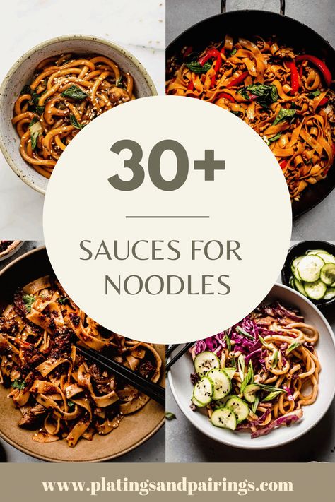 In search of some tasty sauces for asian noodles? Here are 30+ delicious recipes! From creamy sauces, to spicy sauces, tangy sauces and more… Sauces For Noodles, Beef With Oyster Sauce, Best Sauces, Creamy Sauces, Inspired Taste, Chinese Beef, Asian Noodle Recipes, Sauce For Rice, Asian Sauce