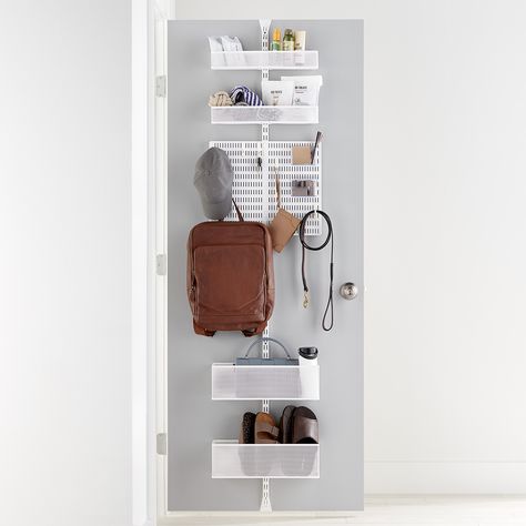 Elfa Utility Mesh Entryway Over the Door Rack | The Container Store Small Closet Organization Bedroom, Door Rack, Shop Doors, Teenage Room, Wall Shelves & Ledges, Coat Closet, Ways To Organize, Small Closet Organization, Small Closet