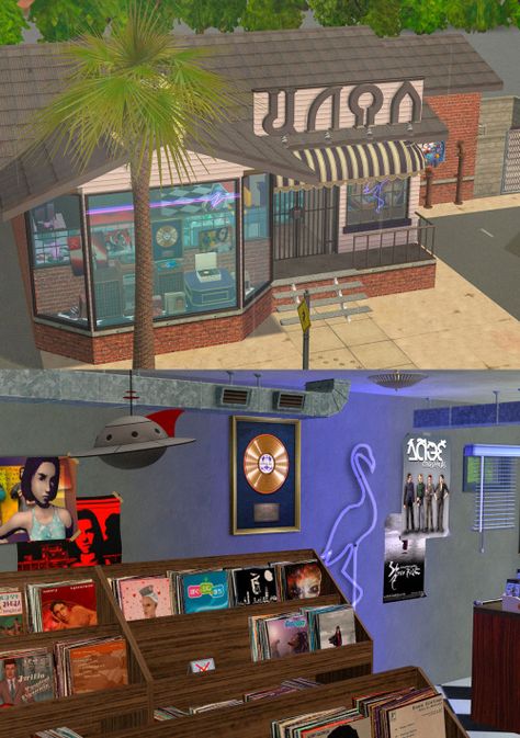 Sims 2 Lots Cc, Sims 2 Community Lot, Sims 2 Build Cc, Sims 2 Cc Furniture, Sims 2 House, Jazz Lounge, Sims 2 Hair, Ts2 Cc, Vinyl Store