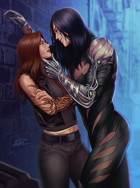 Jackie Estacado x Sara Pezzini [Commission] by 2DSWIRL on Newgrounds Jackie Estacado, Sara Pezzini, Creepy Horror, Digital Art Girl, The Darkness, Star Wars Art, Dark Fantasy Art, Dark Art, Super Powers