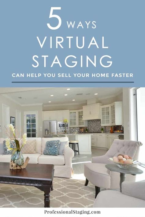 5 Ways Virtual Staging Can Help You Sell Your Home Faster - Professional Staging New Home Checklist, Home Staging Tips, Sell My House, Virtual Staging, Professional Photos, Sell Your House Fast, Home Selling Tips, Sell Your Home, Selling Your House