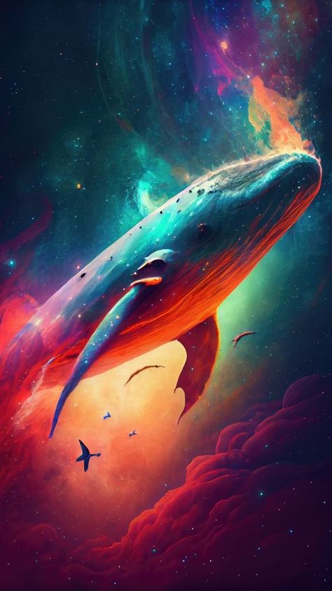 Follow me for more beautiful art. #whale #whaleart #artoftheday Space Whale Art, Whale Aesthetic, Wallpapers Space, Space Whale, Sidewalk Chalk Art, Whale Art, Sidewalk Chalk, Beautiful Dark Art, Chalk Art