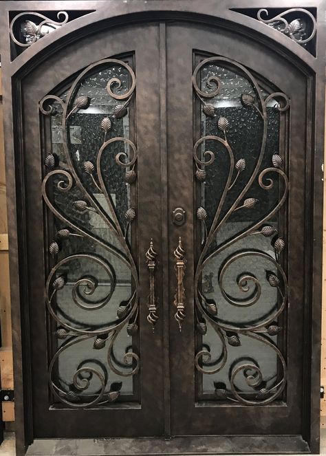 Wrought Iron Doors Front Entrances, Grill Designs, Wrought Iron Entry Doors, Wrought Iron Front Door, درج السلم, Porte In Ferro, Wrought Iron Door, Iron Front Door, Iron Entry Doors