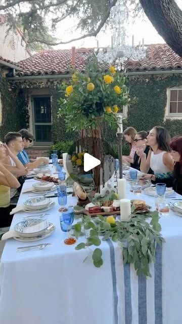 Dinner Party on Instagram: "Celebrating Italian Summer 🍋💛 
.
.
.
.
.
.
#dinnerparty #dinnerpartydecor #backyarddinnerparty" Backyard Dinner Party, Italian Summer, Dinner Party, Celebrities, On Instagram, Instagram