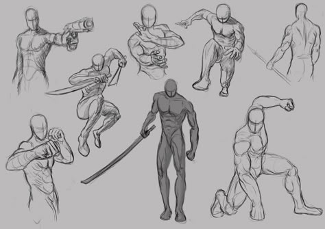 Manga Poses, Action Pose Reference, Drawing Body Poses, Sketch Poses, Human Anatomy Drawing, Anatomy Sketches, Body Reference Drawing, Different Poses, Action Pose