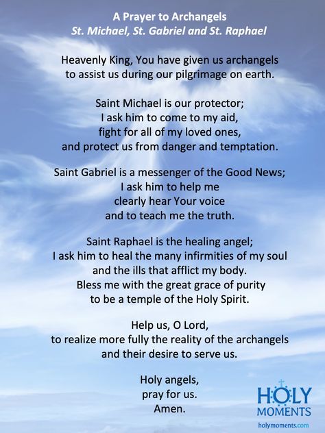 A Prayer to Archangels St. Michael, St. Gabriel and St. Raphael | HOLY MOMENTS® // Artisan Handcrafted Jewelry Inspiration Prayers, St Gabriel Archangel, Love My Son Quotes, St Raphael Archangel, St Gabriel, Relationship Prayer, Archangel Prayers, Saint Gabriel, St Raphael