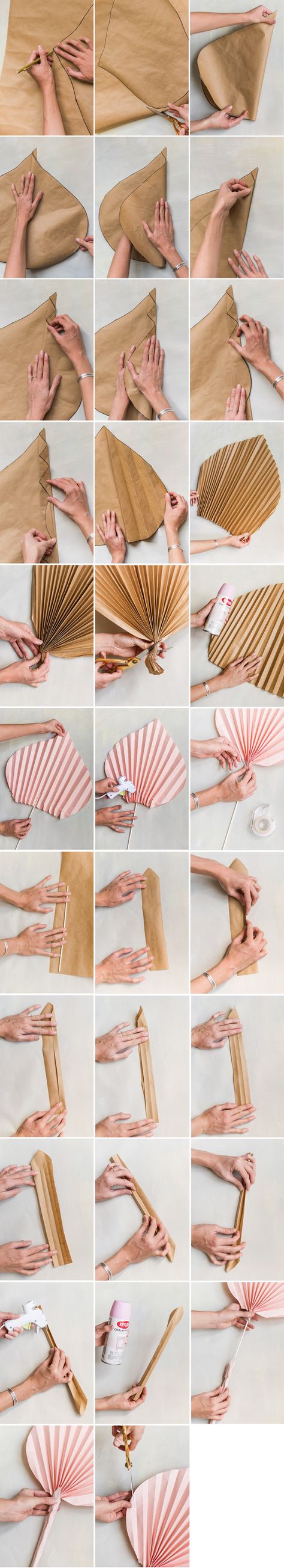 DIY PAPER PALM LEAVES - THE HOUSE LARS BUILT Kraf Kertas, Fleurs Diy, Paper Diy, Paper Fans, Diy House, Boho Baby Shower, Paper Flowers Diy, Flowers Diy, Diy Party