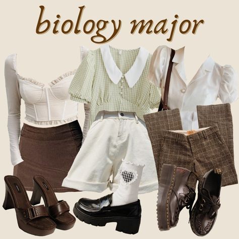 Biology Outfit Aesthetic, Biology Major Outfit, Biology Aesthetic Outfit, Biology Student Aesthetic Outfit, Biology Major Aesthetic Outfits, Biology Outfit, Art Major Aesthetic Outfit, Biology Major Aesthetic, Mbti Style