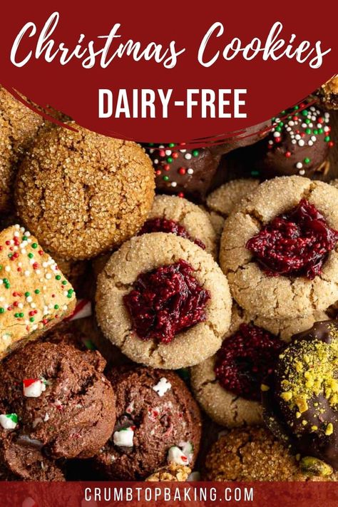 Non Dairy Christmas Cookies, Dairy Free Cookies Christmas, Dairy Free Ideas, Dairy Free Christmas, Dairy Free Christmas Cookies, Vegan Christmas Cookies Recipes, Dairy Free Cookie Recipe, Recipes Dairy Free, Vegan Christmas Cookies