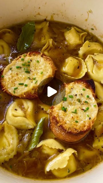 Carole Hector on Instagram: "French onion tortellini soup, recipe on website 🫶🏽 (carolefood.com) #frenchonionsoup #tortellinisoup" French Onion Tortellini Soup, Tortellini Soup, French Onion Soup, French Onion, October 10, Tortellini, Soup Recipe, Soups, On Instagram