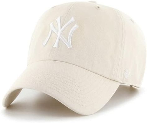 Amazon.com: '47 New York Yankees Hat Mens Womens Clean Up Adjustable Cap, Sandstorm Yellow/Cream, White Logo : Sports & Outdoors New York Yankees Hat, New York Yankee Hat, Yankees Hat, White Caps, Yellow Cream, New York Yankees, Cream White, Clean Up, Baseball Cap