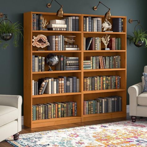 Simmonds Natural Cherry Bookcase Bookcases, Book Shelf Set of 2 0qb24521411 by Boho House will be yours for just $620.61 at 1StopBedrooms. ✓Free Delivery ✓Best Price Guarantee. Shop online or call us ☎ 866-456-8823! Modern Bookcase Styling, Cherry Bookcase, Bookcase Styling, 5 Shelf Bookcase, Bookshelf Design, Parker House, Riverside Furniture, Shelf Bookcase, Luxury Loft