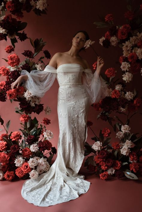 Greek Photoshoot, Burlesque Photoshoot, Flowers Portrait, Wedding Dresses Plus, Rose Gown, Column Wedding Dress, Couture Wedding Dresses, Midnight Rose, Wedding Dress Outfit