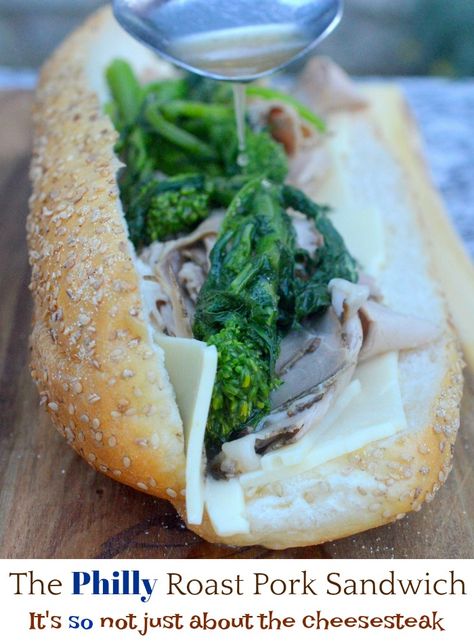 Philly Roast Pork Sandwich Philly Pork Sandwich, Philly Roast Pork Sandwich, Pork Roast With Gravy, Sandwich Italian, Pork Sandwich Recipes, Roast Pork Sandwich, Boneless Pork Roast, Pork Gravy, Roast Chicken And Gravy