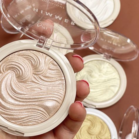 Get that radiant glow with our Shimmer Highlighters! #muacosmetics Peach Diamond, Shimmer Highlighter, Powder Highlighter, Halloween Doll, Summer 2023, Makeup Inspo, Highlighter, Bones, Make Up