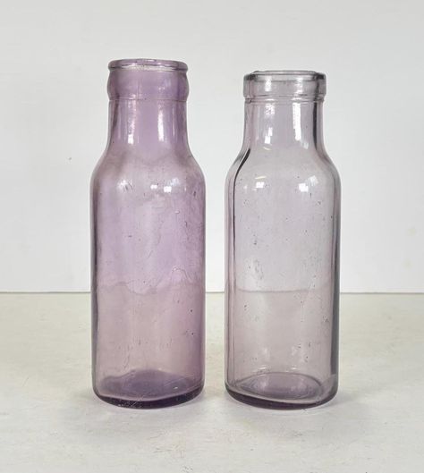 Be sure to checkout my hundreds of other similar items I have listed!  Beautiful set of antique purple bottles  These bottles are over 100 years old and would make a great addition to any collection!  Add some lovely purple bottles to a windowsill or shelve to brighten up your home!  NOTE MULTIPLE LISTINGS : If there are multiple listings you're interested in, please feel free to message me for combined shipping options, otherwise they may or may not be shipped out separately!  Etsy doesn't automatically calculate a combined shipping costs when multiple things are in your cart. Please message me if you would like a cheaper combined quote Purple Bottles, Purple Bottle, Window Sill, Decor Wedding, Glass Collection, 100 Years, Violet, Amethyst, Vase