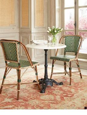 Indoor Bistro Table Chairs - Ideas on Foter Antique Bistro Table, French Bistro Patio, Indoor Bistro Table, Bistro Patio, Parisian Bistro, Bistro Furniture, Bistro Tables, Candle Bar, Kitchen Updates