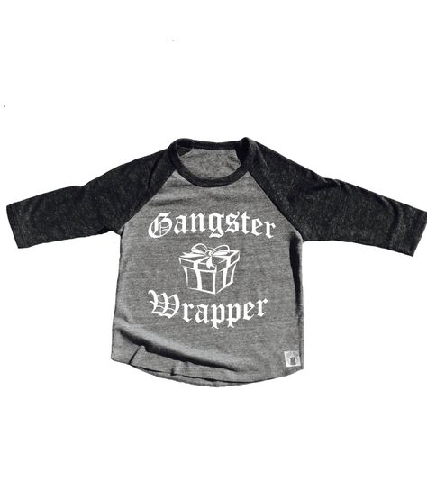 Toddler Baseball Tee Triblend Gangster Wrapper Christmas Shirt by BirchBearCo on Etsy Toddler Baseball Shirt, Third Birthday Shirt, Funny Toddler Shirt, Funny Toddler, Funny Kids Shirts, Aunt T Shirts, 50th Clothing, Toddler Humor, Toddler Birthday