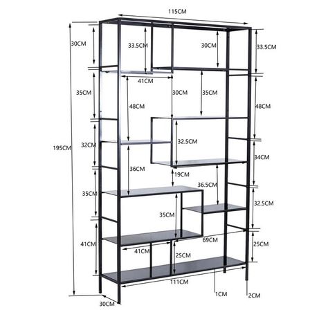 Shelf Loft Black 195x115 - KARE Design Loft Shelf, Iron Furniture Design, Steel Shelving Unit, Steel Furniture Design, Office Interior Design Modern, Steel Shelving, Furniture Details Design, Industrial Design Furniture, Regal Design