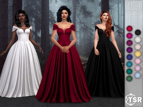 The Sims 4 Cc Medieval Dress, Sims 4 Cc Ball Gowns, Sims 4 Long Dress Cc, Sims 4 Cc Princess Dresses, Sims 4 Princess Cc, Medieval Apocalypse, Sims Royal, Royal Gowns, Miranda Dress