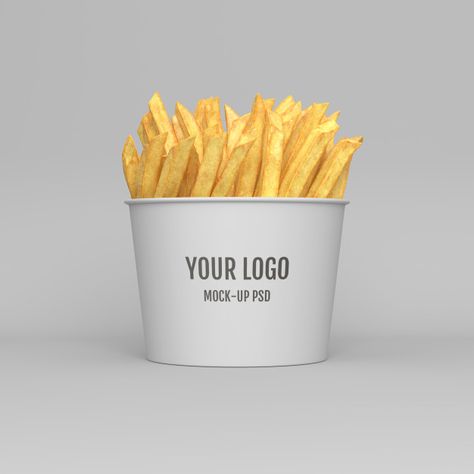 French Fries Packaging, Fresh Produce Packaging, Fries Packaging, French Fries Design, Paper Container, Chicken Bucket, Fast Food Menu, Asian Street Food, Catering Ideas Food