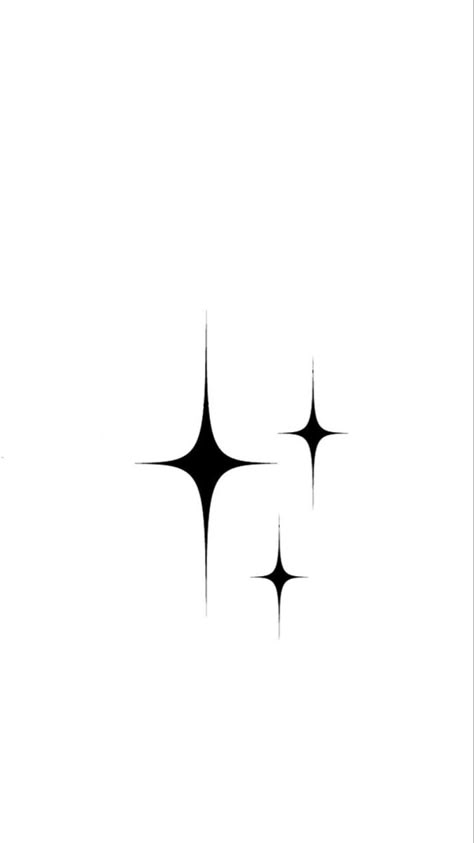 Star Tattoos Designs, 4 Point Star Tattoo, Stars Tattoo Stencil, Star Line Tattoo, Twinkle Star Tattoo, Tatuajes Y2k, Star Sparkle Tattoo, Small Tattoos Stencil, Sparkles Drawing