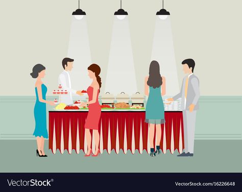 Buffet Illustration, Celebration Party, Vector Images, Vector Free, Royalty Free, Vector Illustration, Home Decor Decals, Celebrities