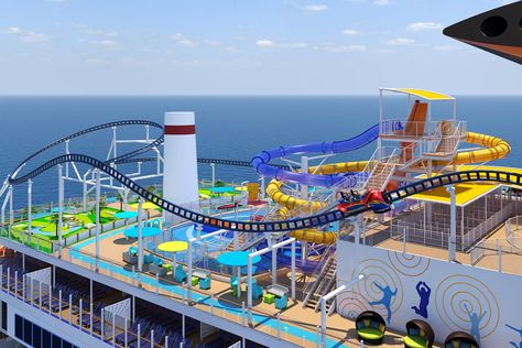 Carnival Cruise Line Gives New Roller Coaster Details Carnival Mardi Gras Cruise Ship, Mardi Gras Pictures, Mardi Gras Photos, Cruise Secrets, Expedition Yachts, European Itineraries, Abandoned Homes, Abandoned Castles, Carnival Cruise Line