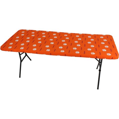 For tailgates, picnics, BBQs and gatherings, use this pride-packed Clemson Tigers table cover. Allover team logo pattern Elastic corners for a secure fit 72" x 30" Cotton Machine wash Imported Shop our full assortment of Clemson Tigers items here. When you’re a fan, you’re family! Size: One Size. Color: Multicolor. Gender: unisex. Age Group: adult. Team Table, Tailgate Table, Fitted Table Cover, Fitted Tablecloths, Duck Fabric, Tent Decorations, Bed Swing, Summer Entertaining, Clemson Tigers