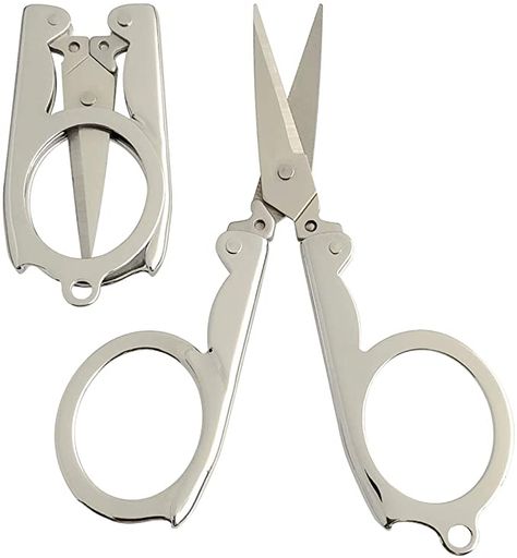 Amazon.com : 2Pcs Mini Scissors,Foldable Scissors Stainless,Travel Scissors for Can Hang on Your Key Chain,for Craft, Camping, Outdoors : Arts, Crafts & Sewing Hair Thread, Mini Scissors, Metal Scissors, Folding Scissors, Travel Crafts, Small Scissors, Medical Kit, Camping Outdoors, Hang On