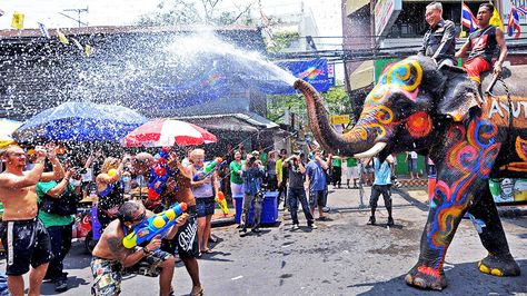 Songkran Thailand, Water Festival, Songkran Festival, Vientiane, Festivals Around The World, Phi Phi Island, Ushuaia, Travel Channel, Koh Samui