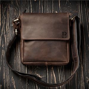 PERSONALIZED Gift Leather Messenger Men Bag With Wallet - Etsy Mens Crossbody Bag, Laptop Shoulder Bag, Bags Messenger, Messenger Bag Men, Mens Leather Bag, Leather Bags Handmade, Genuine Leather Bags, Leather Briefcase, Crazy Horse