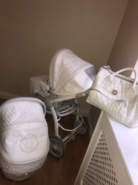 I am selling my beautiful Versace pram that cost nearly £3,000. The carry cot is like new and hardly used, but the pushchair part was used the most. It is in good condition with a few marks and scratches that could be sorted. There is a very small tear in pushchair seat where stitching has come undone but nothing major. I have tried to put as much detail in pictures but can send more if needed.  Bag is included but has no strap  I WILL ONLY ACCEPT OFFERS OVER £600 Mothercare Prams, Oyster 3 Pram, Prams Uk, Vintage Prams And Pushchairs, Silver Cross Prams, Prams And Pushchairs, Come Undone, Carry On, Like New