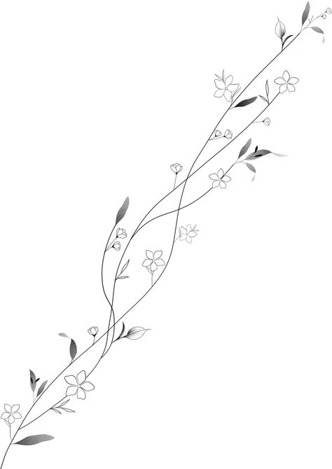 Vine Tattoo Template, Vine Tattoos Stencil, Tattoo Ideas Bracelet, Flower Branch Tattoo, Flower Bracelet Tattoo, Vines Drawing, Flower Vine Tattoos, Tiny Flower Tattoos, Cuff Tattoo