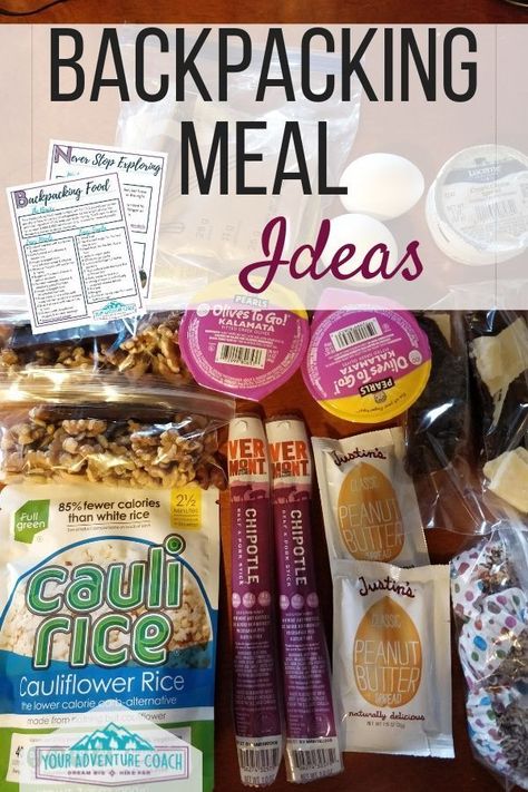 Download this master list of 23 easy backpacking meal and snack ideas for your next overnight hiking trip! These are some of my hiking food go-to's when I need to grab something quick at the grocery store on the way to the trail. #hiking #backpacking #hikingfood #backpackingmeals Lightweight Backpacking Food, Overnight Hiking, Beginner Backpacking, Backpacking Meals, Hiking Snacks, Hiking Food, Kayak Camping, Master List, Trail Hiking